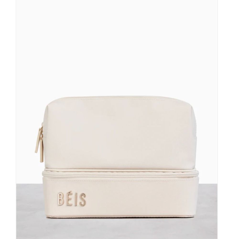 NWT BEIS The Cosmetic Organizer - Recycled Collection in BEIGE - Picture 1 of 8